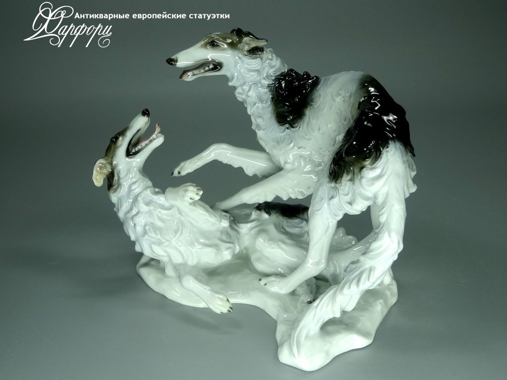 Купить фарфоровые статуэтки Rosenthal, Играющие борзые, Германия